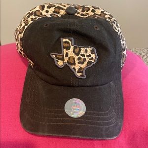 Texas leopard print ball cap